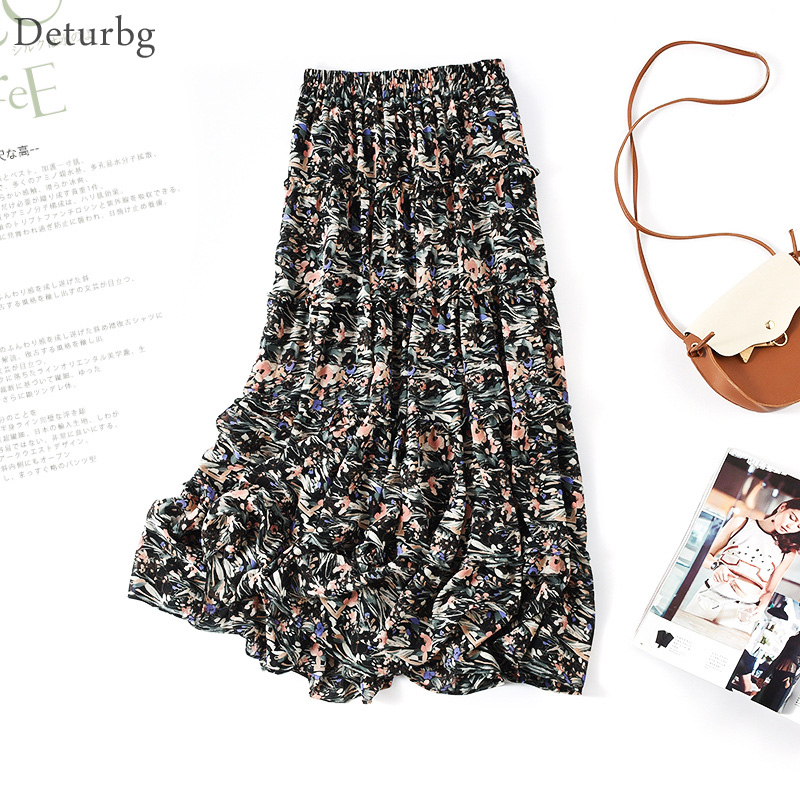 Women's Elegant Ditsy Floral Print Chiffon Skirt With Liner Female High Quality High Waist Ruffled Midi Skirts 2020 Summer SK536
Women's Elegant Ditsy Floral Print Chiffon Skirt With Liner Female High Quality High Waist Ruffled Midi Skirts 2020 Summer SK536