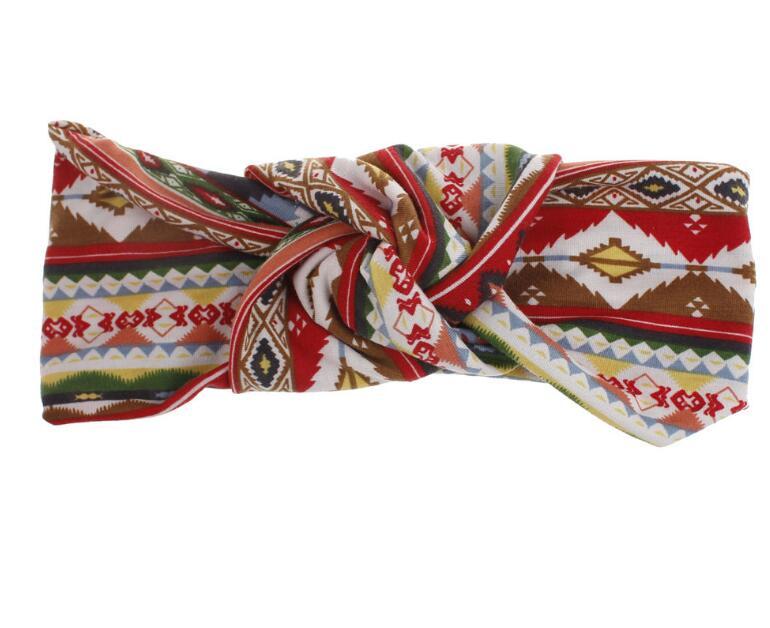 2019 New Boho Style Women Fashion Knot Headbands Beauitful Floral Printed Headwrap Sport Yogo Hair Bands