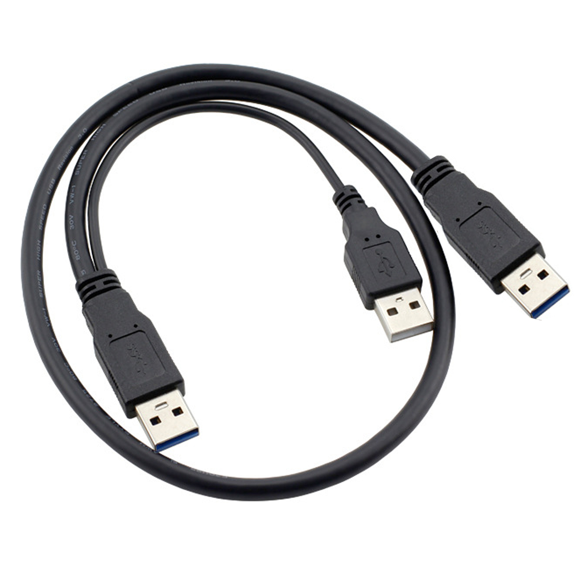 60CM Super speed USB 3.0 power Y cable 2 USB3.0 Male to USB Male for external Hard Disk
60CM Super speed USB 3.0 power Y cable 2 USB3.0 Male to USB Male for external Hard Disk