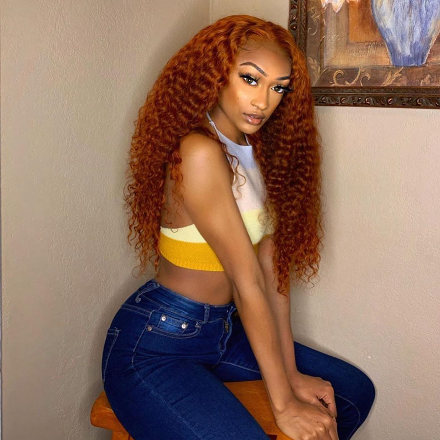 360 Frontal wigs Preplucked Deep Wave Ginger Humans Hairs 13x6 Laces Front for Women Orange Curly Human Full Wig Baby Hair Bleached Knots, As picture color
360 Frontal wigs Preplucked Deep Wave Ginger Humans Hairs 13x6 Laces Front for Women Orange Curly Human Full Wig Baby Hair Bleached Knots, As picture color