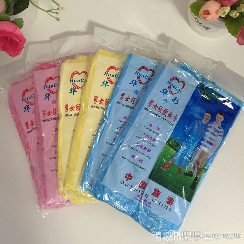 Onetime PE Raincoat Fashion Disposable Raincoats Poncho Rainwear Travel Rain Coat Rain Wear for Traveling Home Shopping
