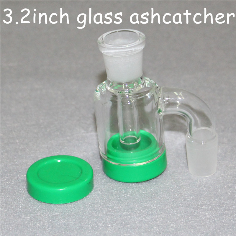 14mm 18mm Reclaim Catcher Adapter Ashcatcher Smoking Glass Ash Catchers Percolator for Bong WaterPipes with 4mm quartz banger 7ml silicone containers