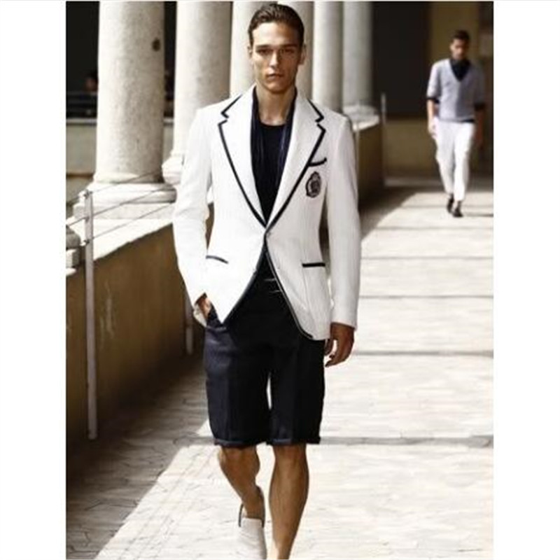 Summer Stylish White Men Suit Short Black Pant Casual Suits For Man 2 Piece Tuxedo Terno Masculino Blazer Dress Jacket Pant Set, Same as image
Summer Stylish White Men Suit Short Black Pant Casual Suits For Man 2 Piece Tuxedo Terno Masculino Blazer Dress Jacket Pant Set, Same as image