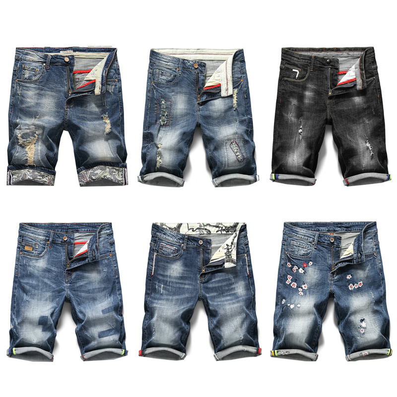 8 style Men Jeans Shorts Ripped Stretch Slim Fit Trendy Denim Short Streetwear Hiphop Distressed Frayed Male Biker Moto short 40, 326 blue
8 style Men Jeans Shorts Ripped Stretch Slim Fit Trendy Denim Short Streetwear Hiphop Distressed Frayed Male Biker Moto short 40, 326 blue