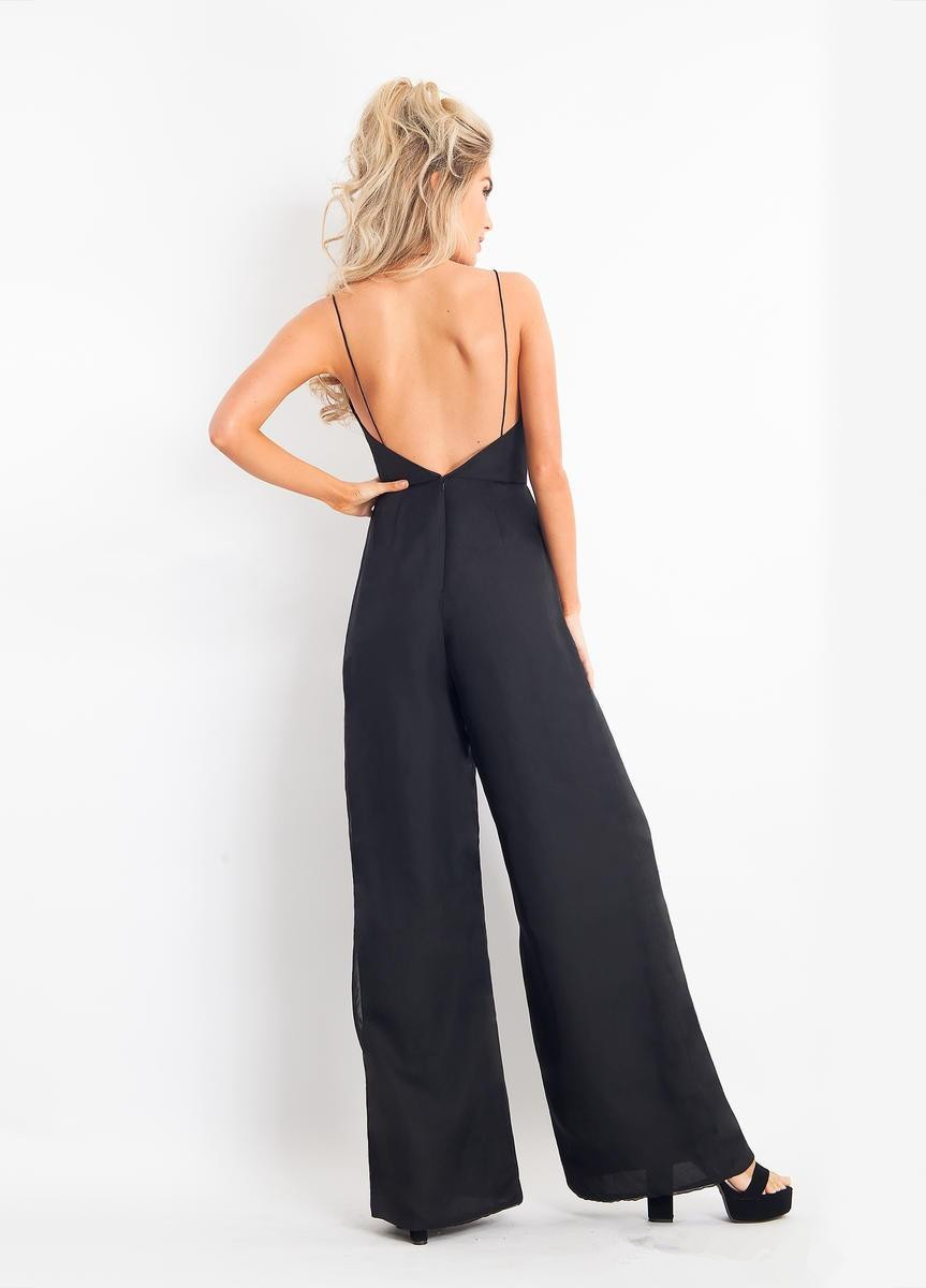 crystal black jumpsuits prom dresses halter neck beads evening gowns backless chiffon applique pant suits long women formal party dress