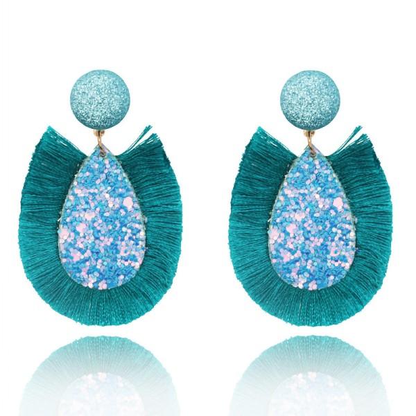 Colorful Statement Tassel Earrings Handmade Eardrop Bohemian Hanging Fringe Dangle Earrings for Women Girls Fashion Accessories
Colorful Statement Tassel Earrings Handmade Eardrop Bohemian Hanging Fringe Dangle Earrings for Women Girls Fashion Accessories