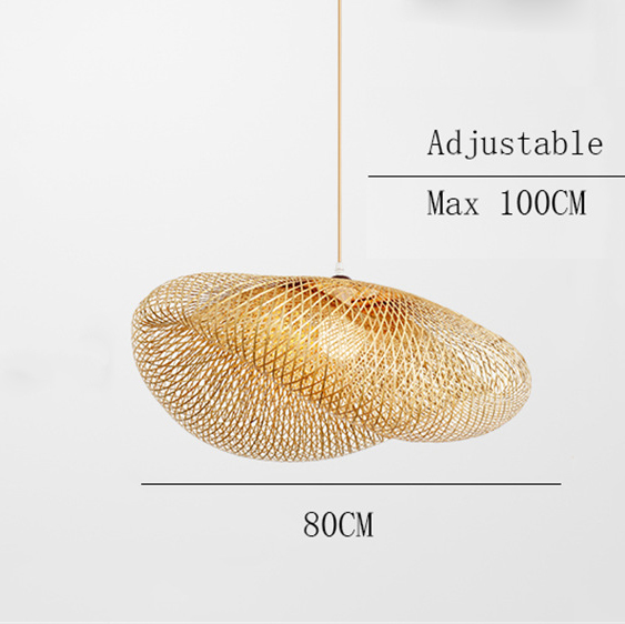Nordic Wood Pendant Lamp Kitchen Bamboo Fixtures Led Pendant Light Suspension Home Indoor Dining Room Hanging Lamp LED Luminaire
