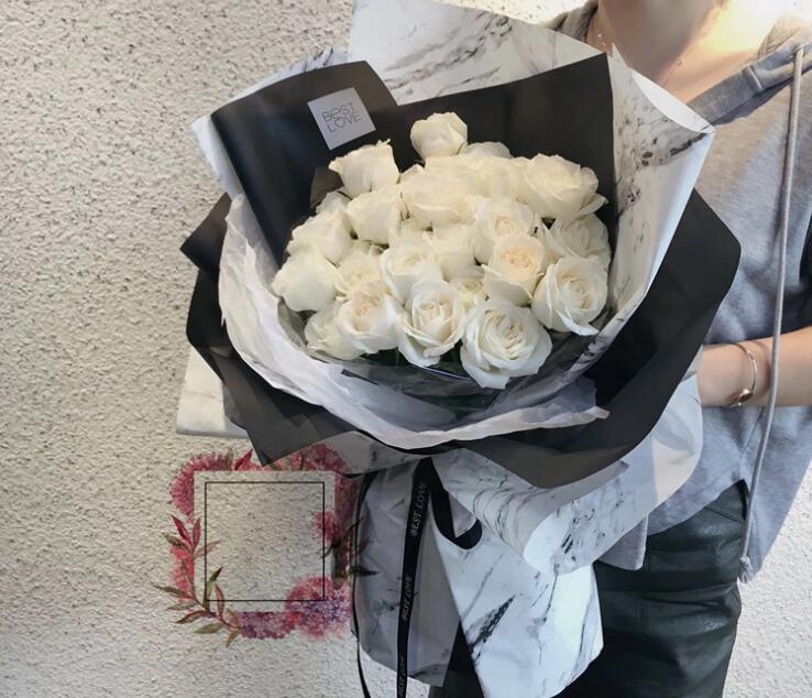 Marble Packaging Paper Marble Painting Gift Wrapping Paper Flower Packaging Paper Package Material DIY crafts supplies