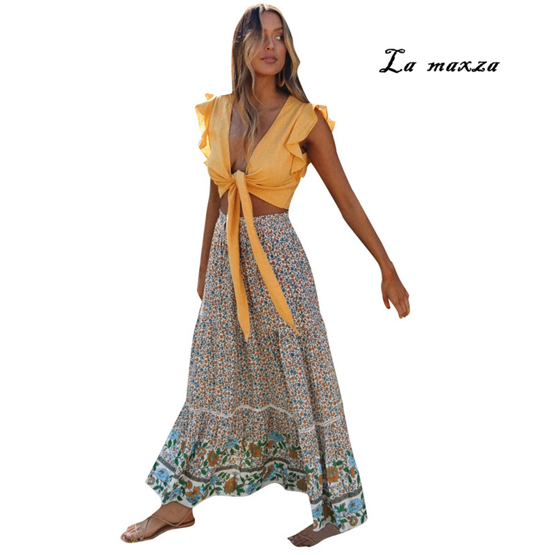 Plus Size 2020 Women Summer Long Skirt Bohemian Fashion Casual Print Skirts Womens Elegant, As pic
Plus Size 2020 Women Summer Long Skirt Bohemian Fashion Casual Print Skirts Womens Elegant, As pic