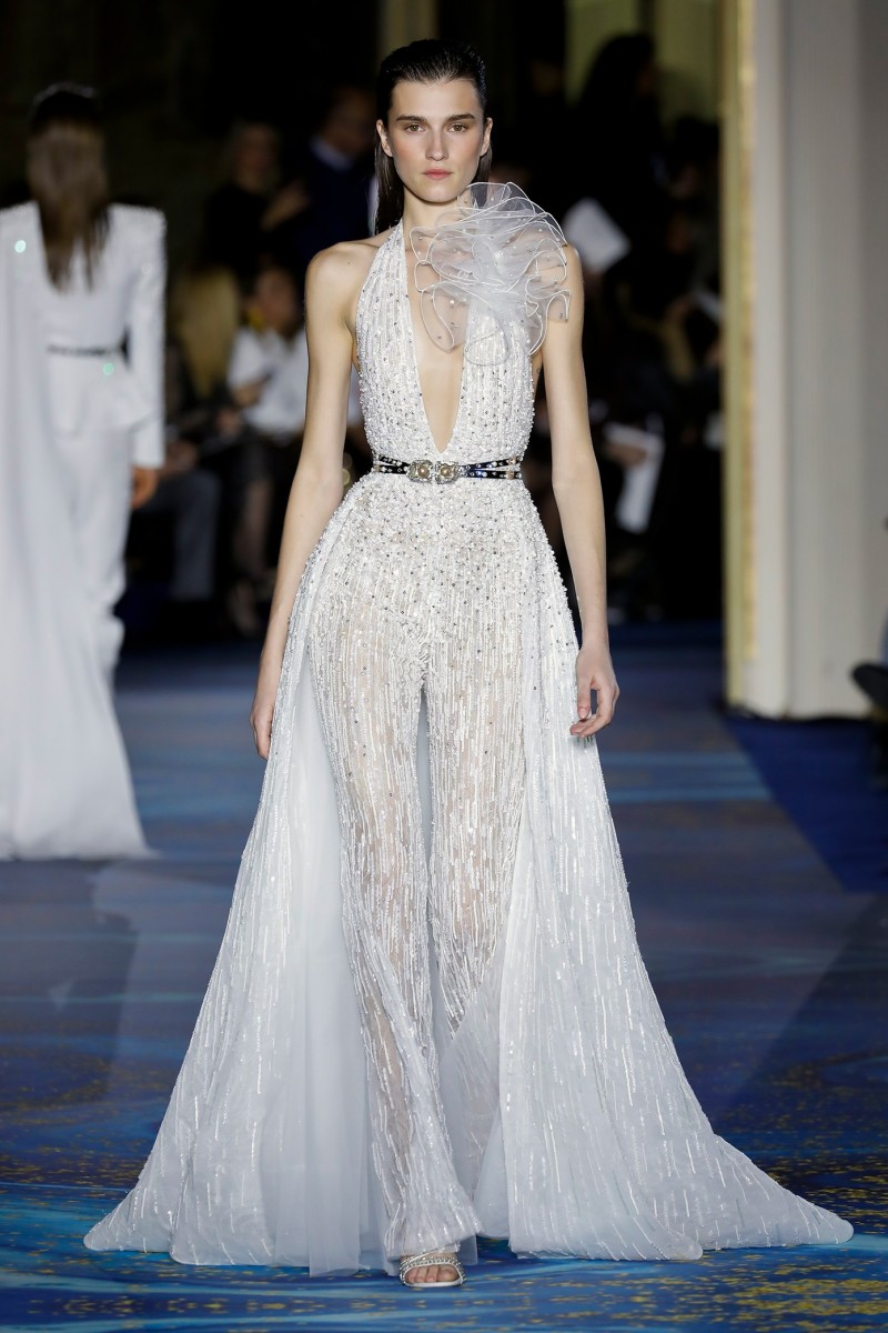 White Jumpsuit Prom Dresses With Long Train Halter Sleeveless Sash Beads Sequins Tulle Party Gowns Sweep Train Evening Dress, Light yellow
White Jumpsuit Prom Dresses With Long Train Halter Sleeveless Sash Beads Sequins Tulle Party Gowns Sweep Train Evening Dress, Light yellow