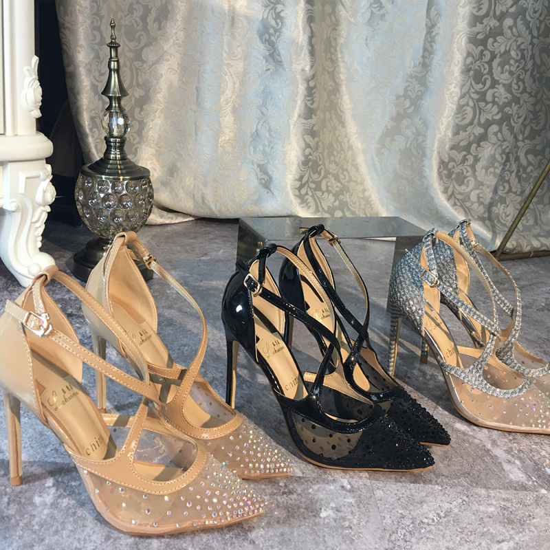 Hot Sale-Casual Designer Sexy lady fashion mesh nude strass Criss Cross strappy point toe high heels pumps Stiletto heeled, Nude 10cm
Hot Sale-Casual Designer Sexy lady fashion mesh nude strass Criss Cross strappy point toe high heels pumps Stiletto heeled, Nude 10cm
