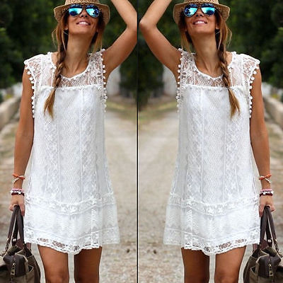 2017 Women Celeb Lace Party Evening Summer Ladies Dress Shorts Lace stitching Mini Dress White
2017 Women Celeb Lace Party Evening Summer Ladies Dress Shorts Lace stitching Mini Dress White