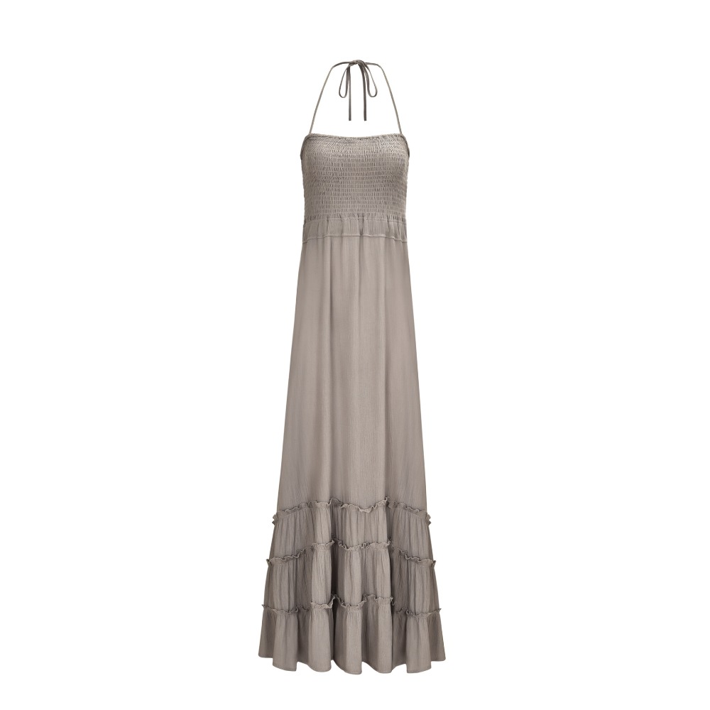 Casual Dresses Summer Dress 2023 Sexy Backless Bandage Wrap Chest Boho Beach Women Elegant Bohemian Robe Femme Party Maxi1