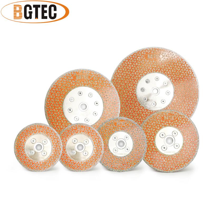 BGTEC 1pc 4'' 4.5'' 5'' 7'' 9''Electroplated diamond cutting & grinding disc M14 flange Single side coated diamond saw blades
BGTEC 1pc 4'' 4.5'' 5'' 7'' 9''Electroplated diamond cutting & grinding disc M14 flange Single side coated diamond saw blades