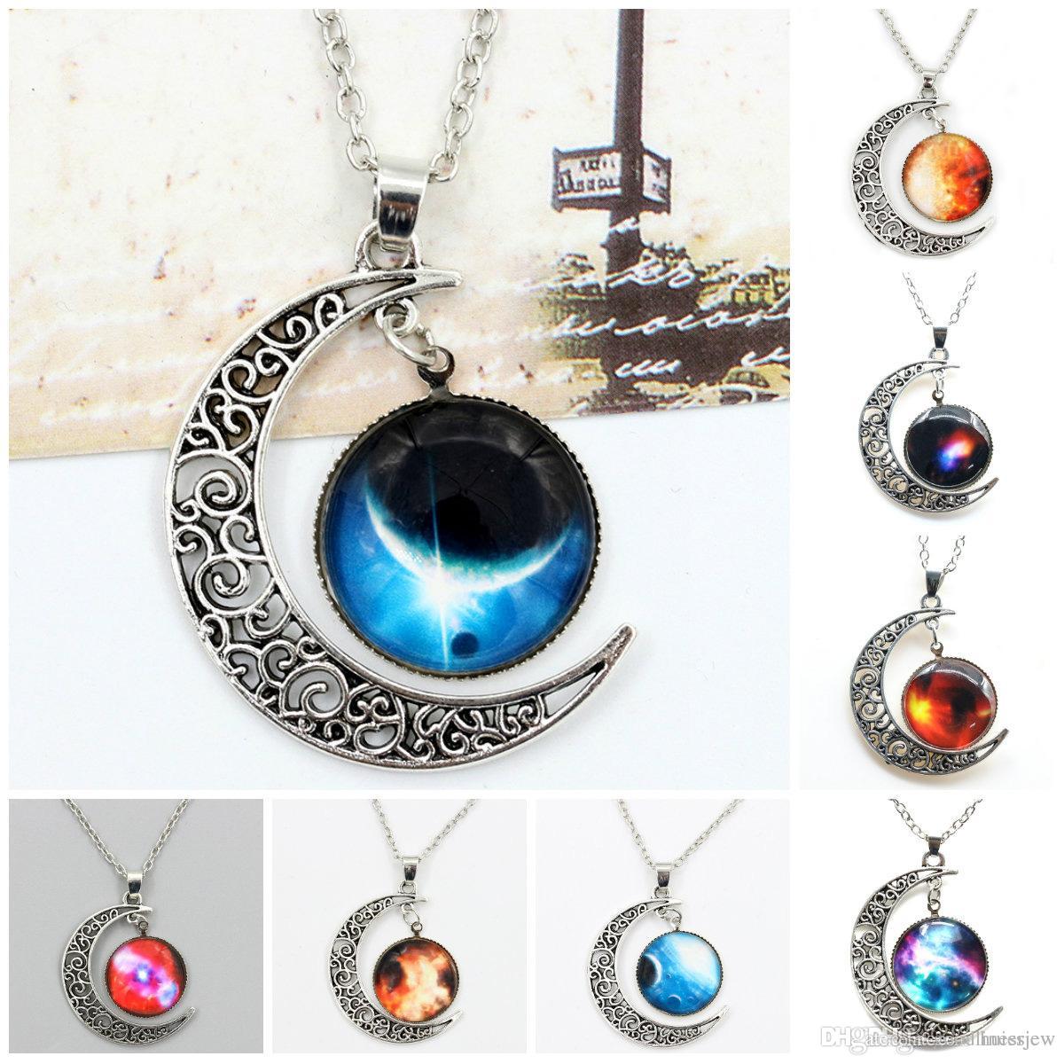 Necklace Swarovski Starry Outer Space Universe Gemstone Silver Chain Beautifully Galaxy Half Crescen Glass Moon Necklace
Necklace Swarovski Starry Outer Space Universe Gemstone Silver Chain Beautifully Galaxy Half Crescen Glass Moon Necklace