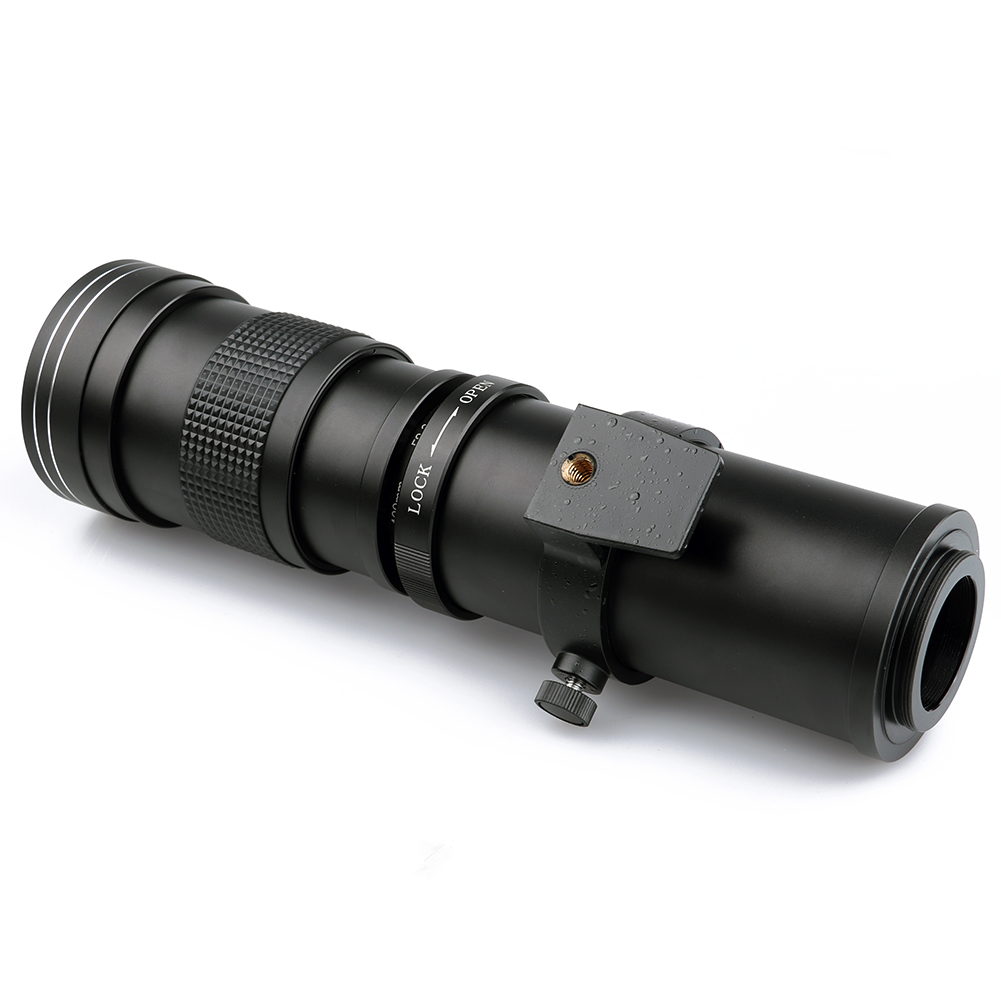 420800mm F8316 Super Telepo Lens Manual Zoom Lens T2 Adaper Ring for Canon 5D 6D 7D 60D 77D 80D 550D 650D 750D DSLR Camer