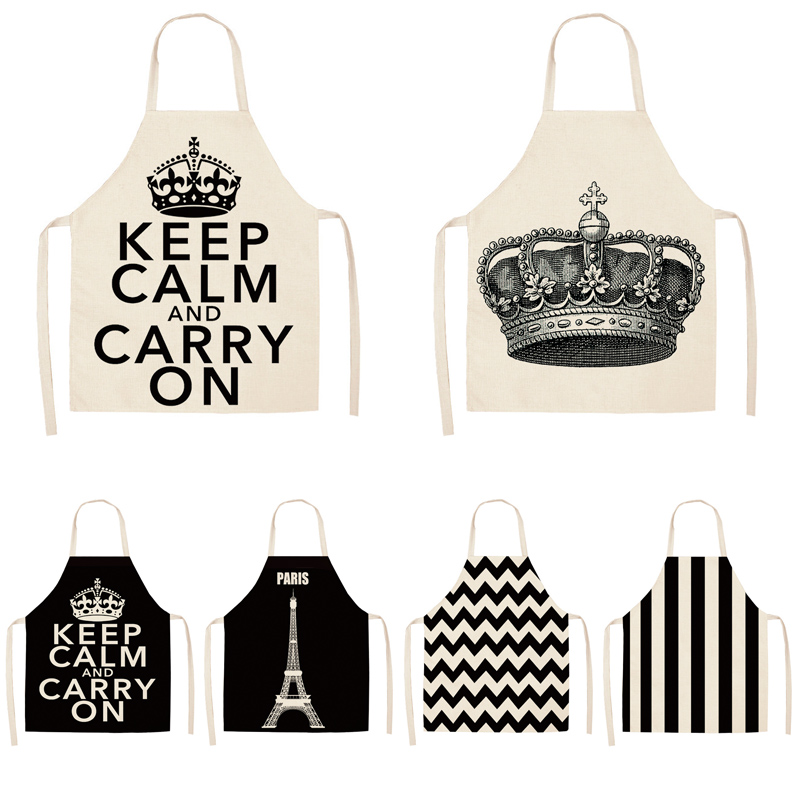 Parent-child Kitchen Apron Black and white Crown Print Sleeveless Cotton Linen Aprons for Kids Men Women Home Cleaning Tools
Parent-child Kitchen Apron Black and white Crown Print Sleeveless Cotton Linen Aprons for Kids Men Women Home Cleaning Tools