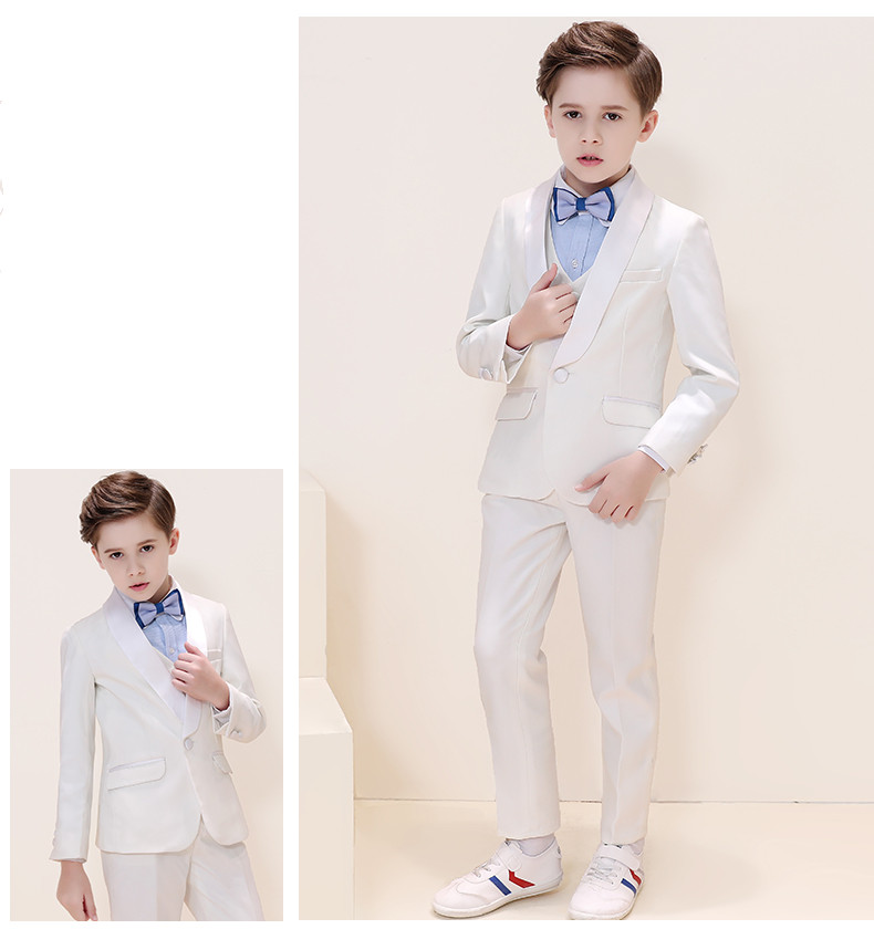 Handsome One Button Shawl Lapel Kid Complete Designer Handsome Boy Wedding Suit Boys' Attire Custom-made (Jacket+Pants+Tie+Vest) A15, Ivory
Handsome One Button Shawl Lapel Kid Complete Designer Handsome Boy Wedding Suit Boys' Attire Custom-made (Jacket+Pants+Tie+Vest) A15, Ivory