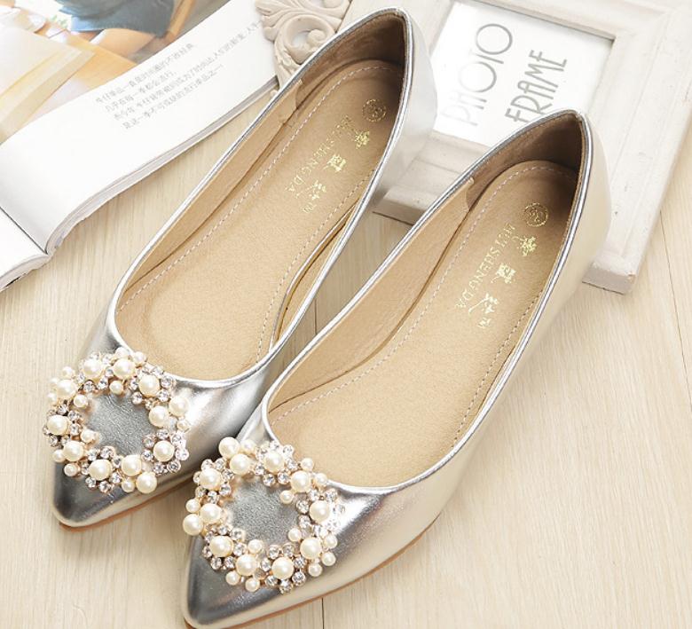 2019 Women's shoes in Spring and Autumn with New style flat bottom pointed end water drill@W166, Gold
2019 Women's shoes in Spring and Autumn with New style flat bottom pointed end water drill@W166, Gold