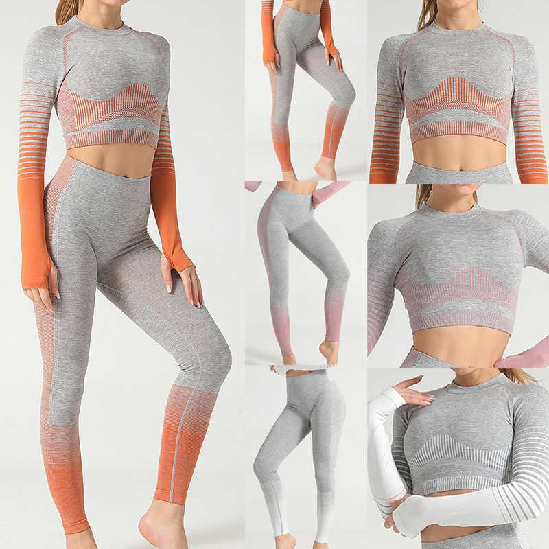 Seamless Yoga Set Gym Clothing Sportswear Sports Tops+Leggings Fitness Shirts Sport Suit Gym Running Suit Exercise Athletic, Set c
Seamless Yoga Set Gym Clothing Sportswear Sports Tops+Leggings Fitness Shirts Sport Suit Gym Running Suit Exercise Athletic, Set c