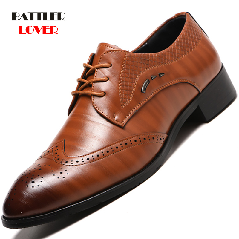 38-48 Fashion Genuine Leather Brogue Shoes Men Dress Shoe Pointed Oxfords Shoes For Men Lace Up Designer Luxury Formal, Dark khaki
38-48 Fashion Genuine Leather Brogue Shoes Men Dress Shoe Pointed Oxfords Shoes For Men Lace Up Designer Luxury Formal, Dark khaki