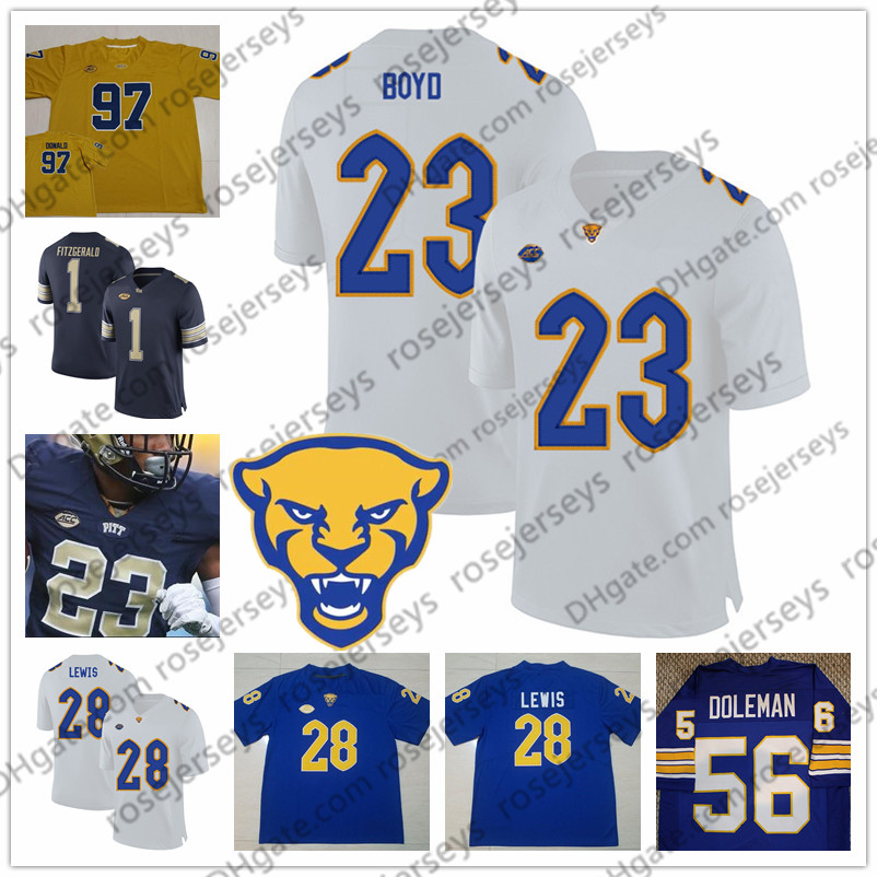 Pitt Pittsburgh Panthers #23 Tyler Boyd 28 Dion Lewis 56 Chris Doleman 87 Rickey Jackson Navy White Blue Retired Player Vintage NCAA Jersey
Pitt Pittsburgh Panthers #23 Tyler Boyd 28 Dion Lewis 56 Chris Doleman 87 Rickey Jackson Navy White Blue Retired Player Vintage NCAA Jersey