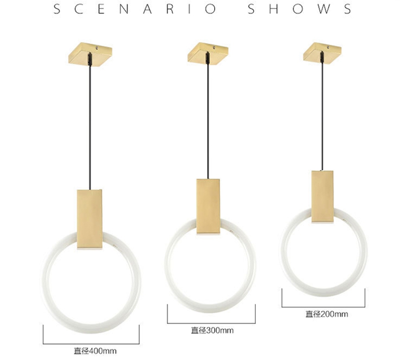 LED Pendant Lights Flying Rings Light Indoor Lighting Office Study Lamp Chandelier Circle Lamps Creativity Factory Outlet