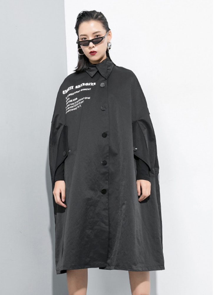 Female Jacket Black Long European Designer Fashion Sleeveless Asymmetrical Lapel Windbreaker Plus Size Woman Cloth Trench Coat
Female Jacket Black Long European Designer Fashion Sleeveless Asymmetrical Lapel Windbreaker Plus Size Woman Cloth Trench Coat