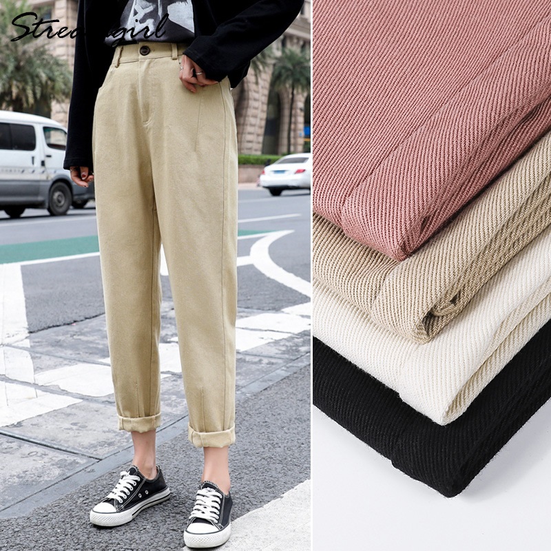 Women's Jeans Cargo Pants Women High Waist Khaki Women's Trousers Beige Cotton Loose Harem Pants For Women Pantalon Cargo Femme
Women's Jeans Cargo Pants Women High Waist Khaki Women's Trousers Beige Cotton Loose Harem Pants For Women Pantalon Cargo Femme