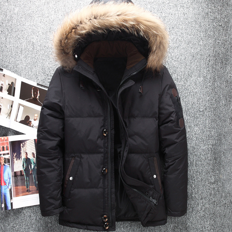 Men's 2020 Down Jacket Warm White Duck Winter Coat Fur Collar Hooded Parka Padded Mens Jackets Casacos Masculino WXF370 s, Black
Men's 2020 Down Jacket Warm White Duck Winter Coat Fur Collar Hooded Parka Padded Mens Jackets Casacos Masculino WXF370 s, Black