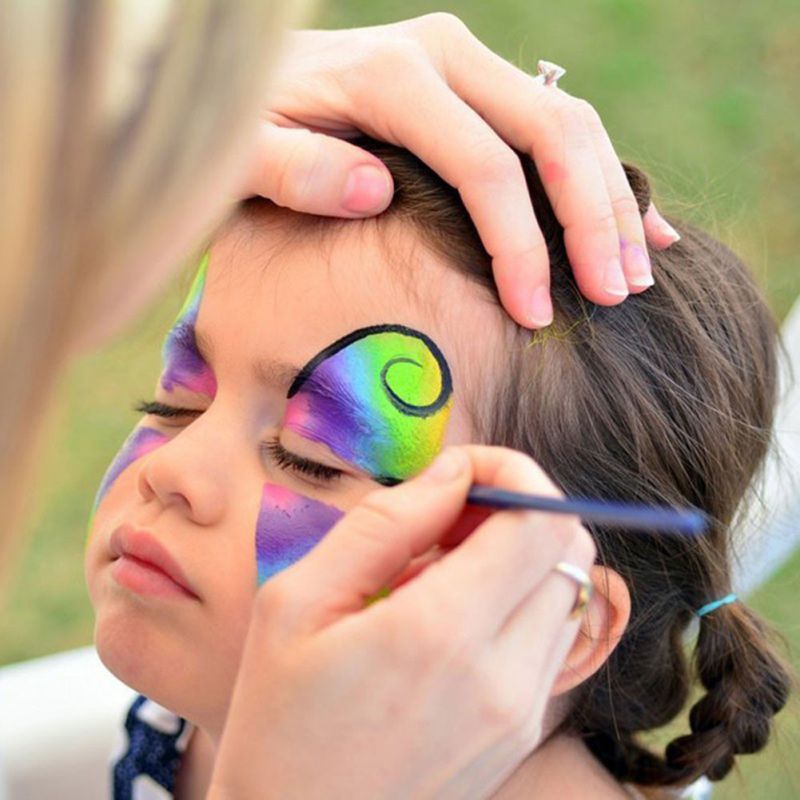 Face Paint Makeup Non-toxic Water Paint Oil Halloween Christmas Party Fancy Dress Devil Fans Body Face Painting Primer 8 Colors