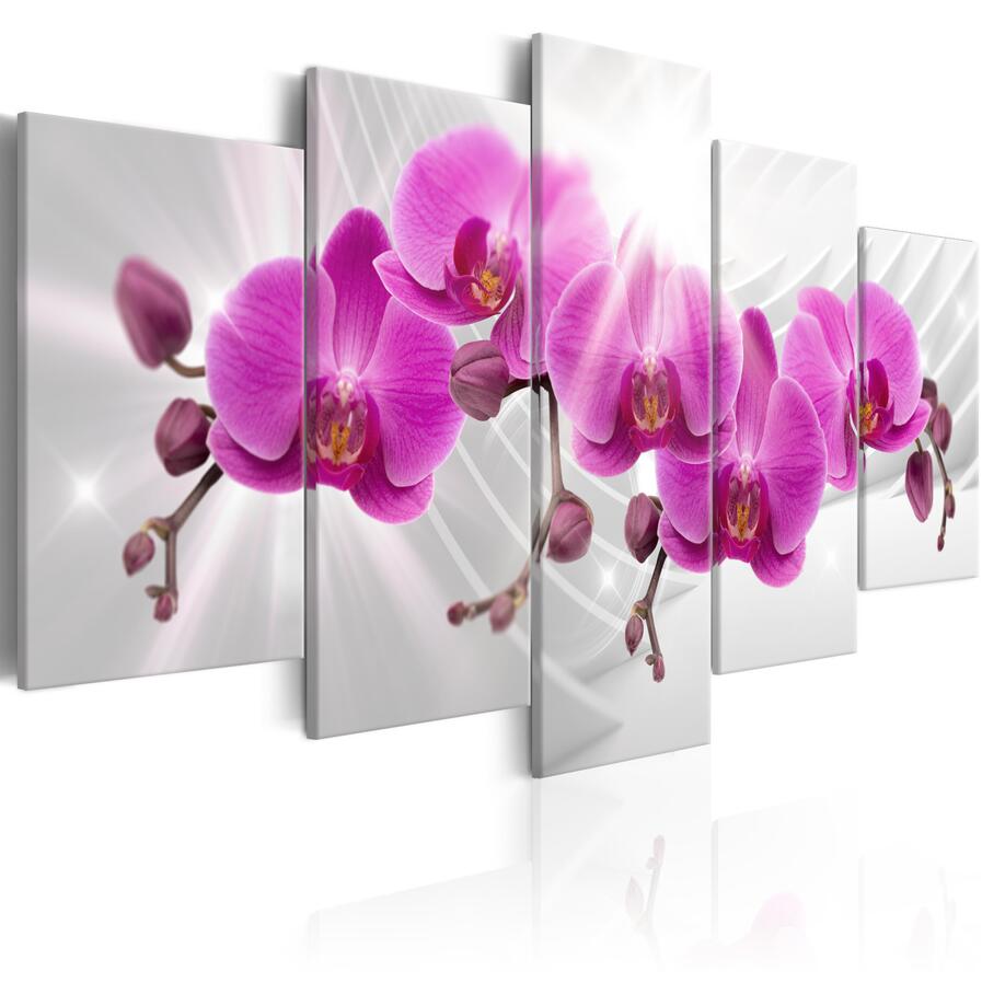 Modern Oil Painting on Canvas Abstract Flowers Home Decor Orchid Flowers Decorative Oil Painting on Canvas Wall Art Flower Pictures for Livi