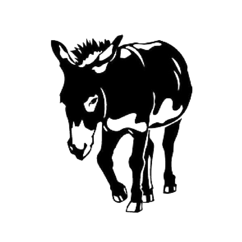 

16*12.7cm Donkey silhouette vinyl decal/sticker New Style Hot Motorcycle SUVs Bumper Car Window Laptop Car Stylings, Color