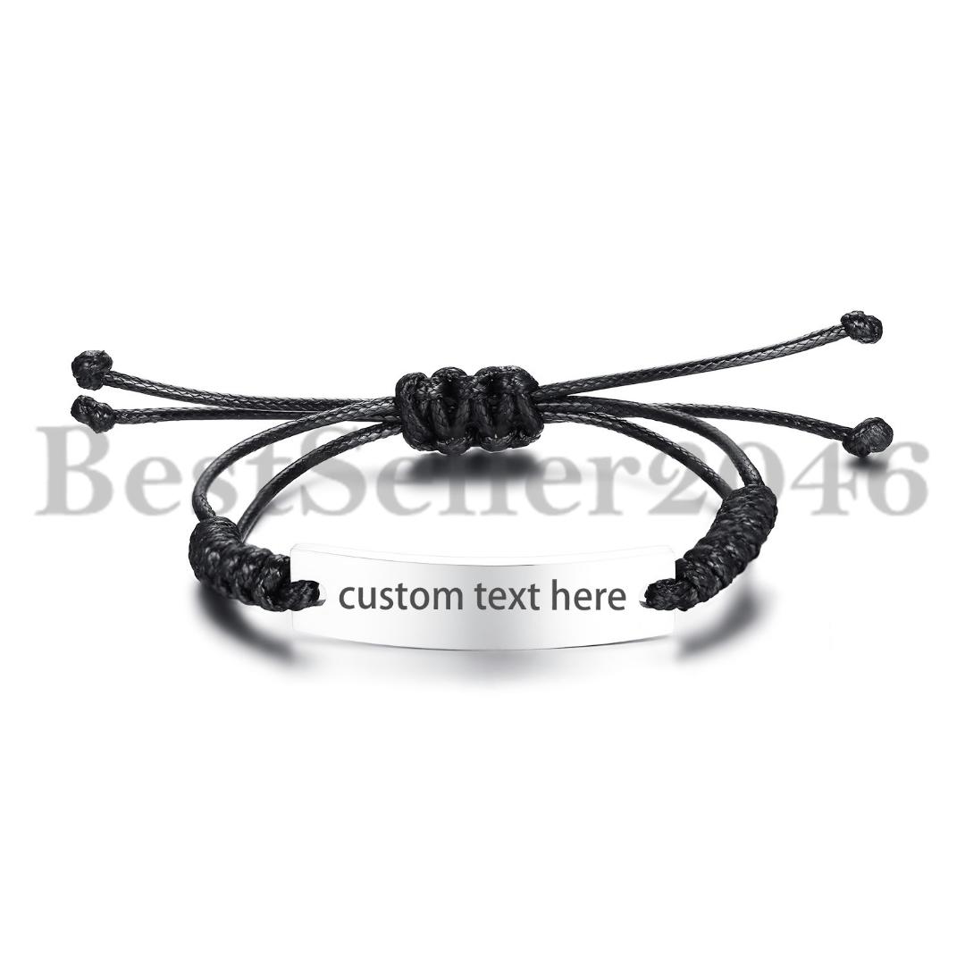 BONISKISS Men's Bracelets Stainless Steel Adjustable Bangles Rope chain For Man Male Free Engrave Jewelry Bijoux Simple Bracelet
BONISKISS Men's Bracelets Stainless Steel Adjustable Bangles Rope chain For Man Male Free Engrave Jewelry Bijoux Simple Bracelet