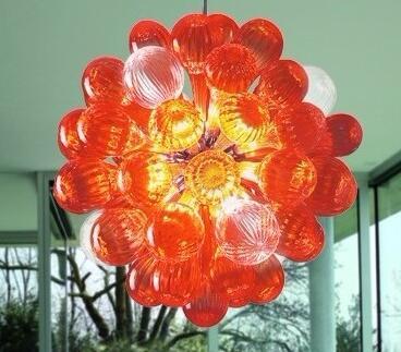 Mini Lamp Blown Glass Ball Chandelier Home Decorative LED Lighting Cheap Modern Design Warm Art Lamp Murano Glass Crystal Chandelier