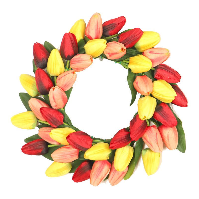 Home Wedding Decoration Tulip Wreath Front Door Wreath Party Decoration Artificial Flower Wall Ornaments
Home Wedding Decoration Tulip Wreath Front Door Wreath Party Decoration Artificial Flower Wall Ornaments