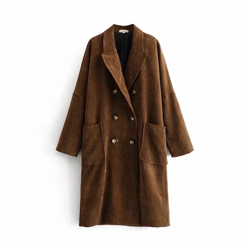 2019 Spring New Arrival European Style Slim Double-breasted Mid-long Overcoat Loose Corduroy Women Winter Coat Free Shipping, Dark khaki
2019 Spring New Arrival European Style Slim Double-breasted Mid-long Overcoat Loose Corduroy Women Winter Coat Free Shipping, Dark khaki