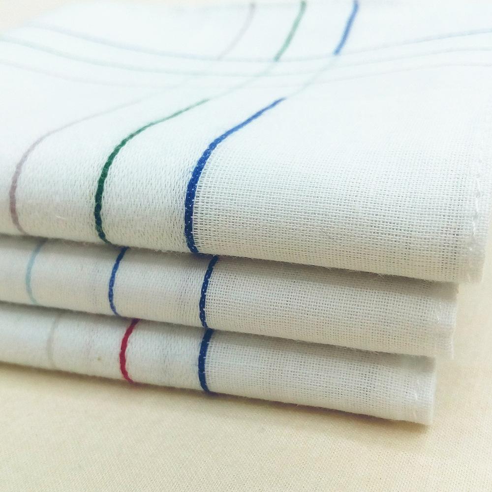 43 * 43CM White Navy Men's Handkerchief Cotton Handkerchief Middle-aged Men's Square