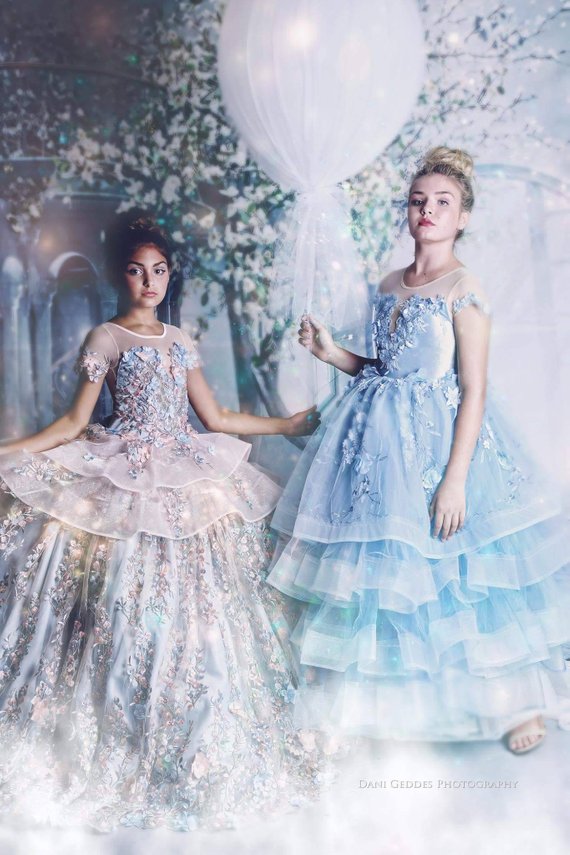 Princess Flowers Little Girls Pageant Dresses Extravagant Couture Ball Gown Beads Applique Teen Prom Gowns For Wedding Party Dress