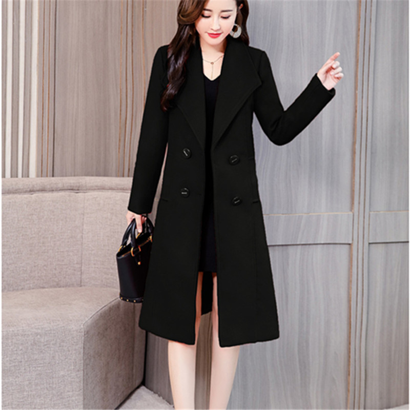 Classic Streetwear Outerwear Fashion Botton Warm Women Winter Jacket Woolen Coat Wool Coat Turn-Down Collar Female 2019 New, Black
Classic Streetwear Outerwear Fashion Botton Warm Women Winter Jacket Woolen Coat Wool Coat Turn-Down Collar Female 2019 New, Black