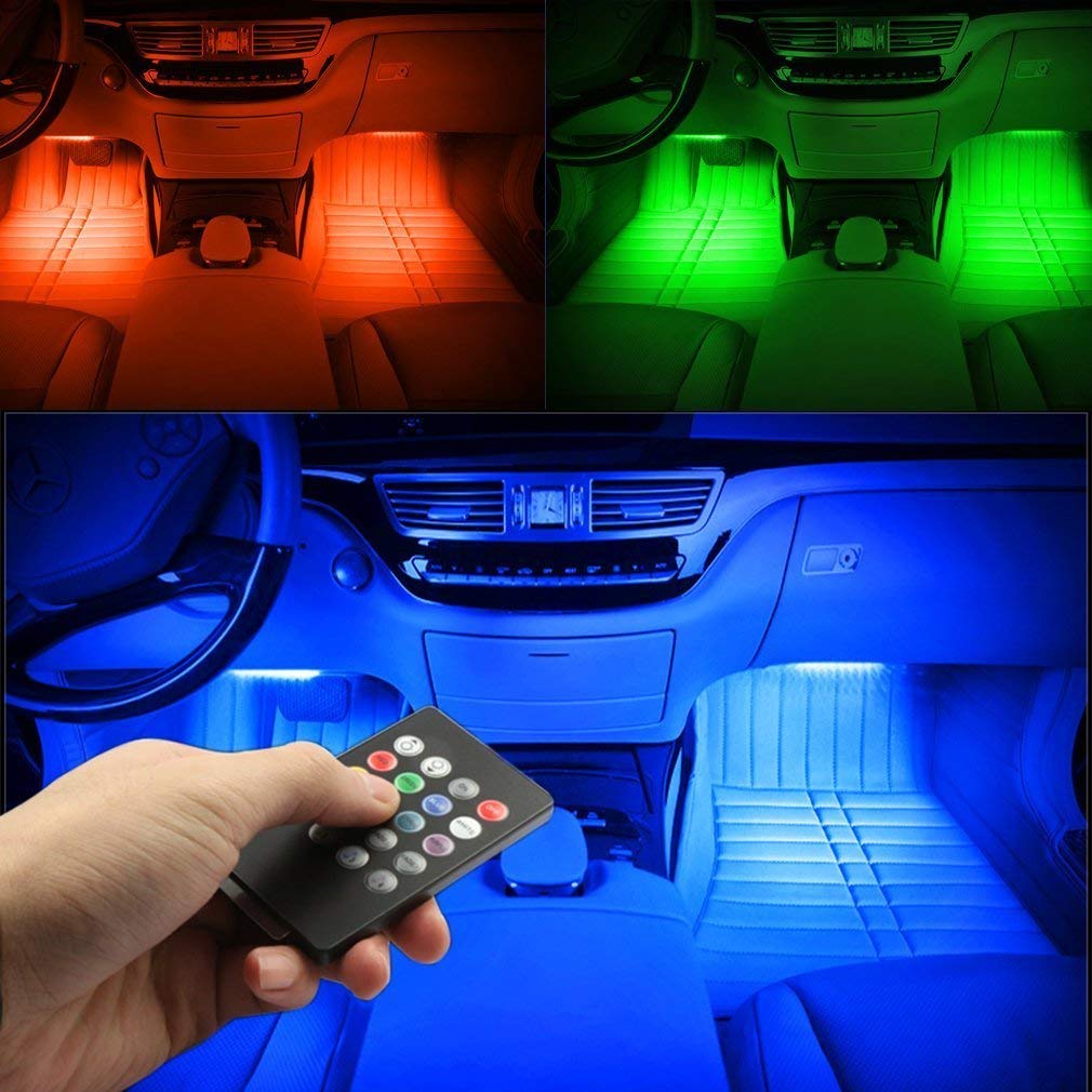 Car LED Strips Light, 4pcs 48 LEDs Multicolor Music Interior Atmosphere Lights, USB Strip for Taxi with Sound Active Function
Car LED Strips Light, 4pcs 48 LEDs Multicolor Music Interior Atmosphere Lights, USB Strip for Taxi with Sound Active Function