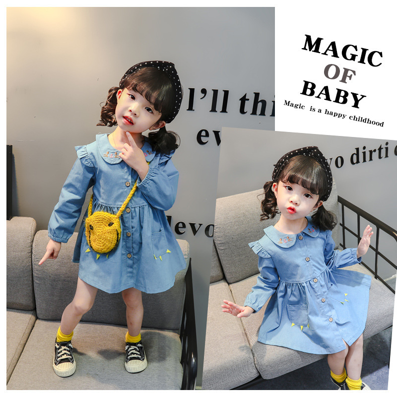2020 hot sale Baby Girls Dress Cute Denim Stitching Print Princess Long-Sleeved Sweet Dress for Girl, Blue
2020 hot sale Baby Girls Dress Cute Denim Stitching Print Princess Long-Sleeved Sweet Dress for Girl, Blue