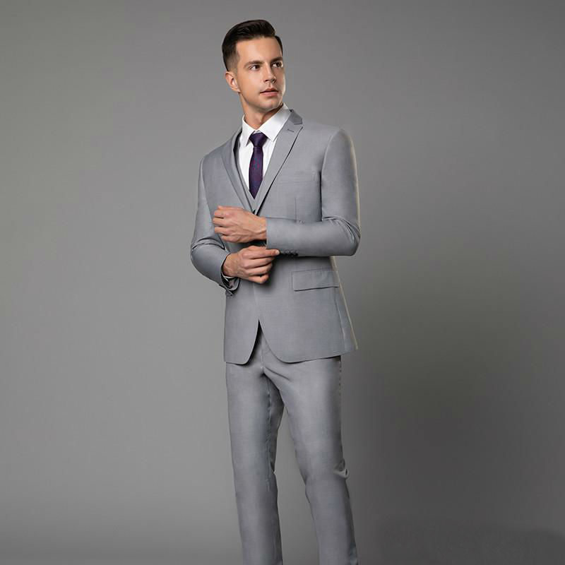 Classic Silver Navy Red Mens Wedding Tuxedos Bridegroom Men Bestmens Formal Wedding Suits Blazers High Quality Custom Made