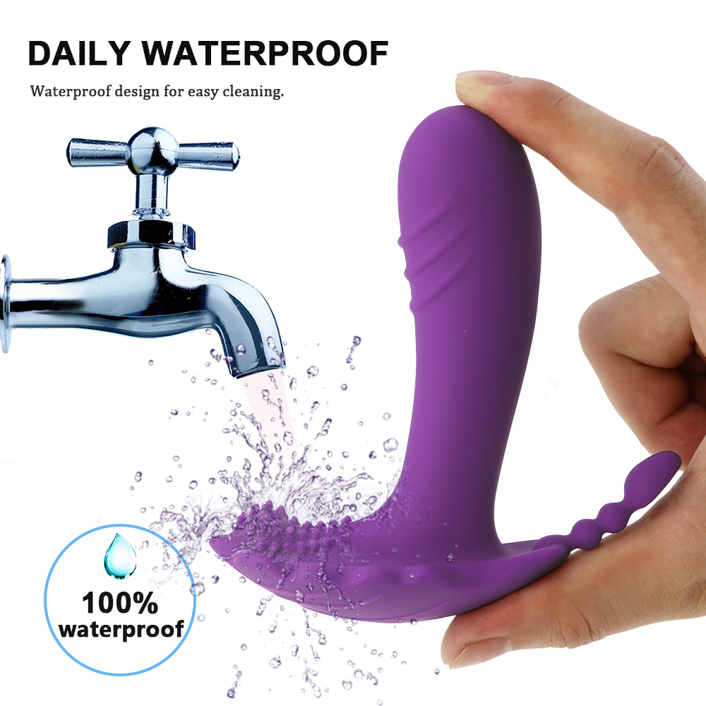 Clitoral Stimulator Invisible Quiet Panty Dildo Vibrator Anal Plug 10 Modes with Remote Controller Vibrating Sex Toys for Women Y200616
