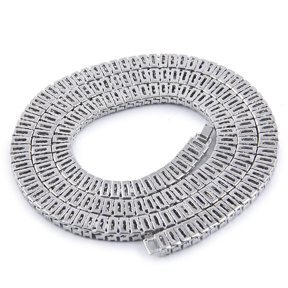 New Gold Bling Diamond Tennis Chain Mens Necklace Full Ice Personalized Hip Hop Iced Out Long Choker Chains Rapper Jewelry Gifts for Boys