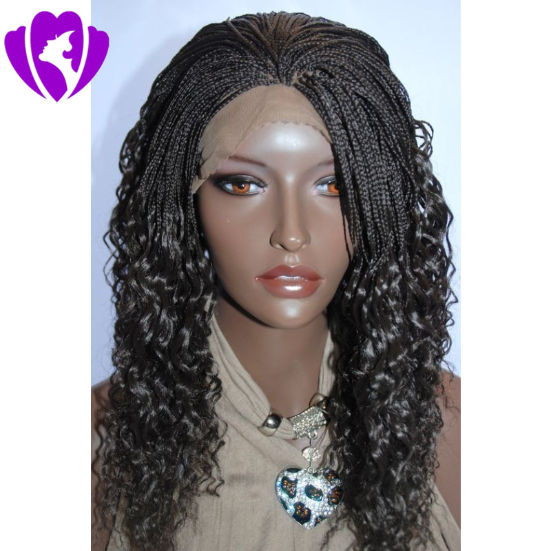 Hot selling short braided lace front wig synthetic heat resistant hair bob box braids wig for black women free shipping
