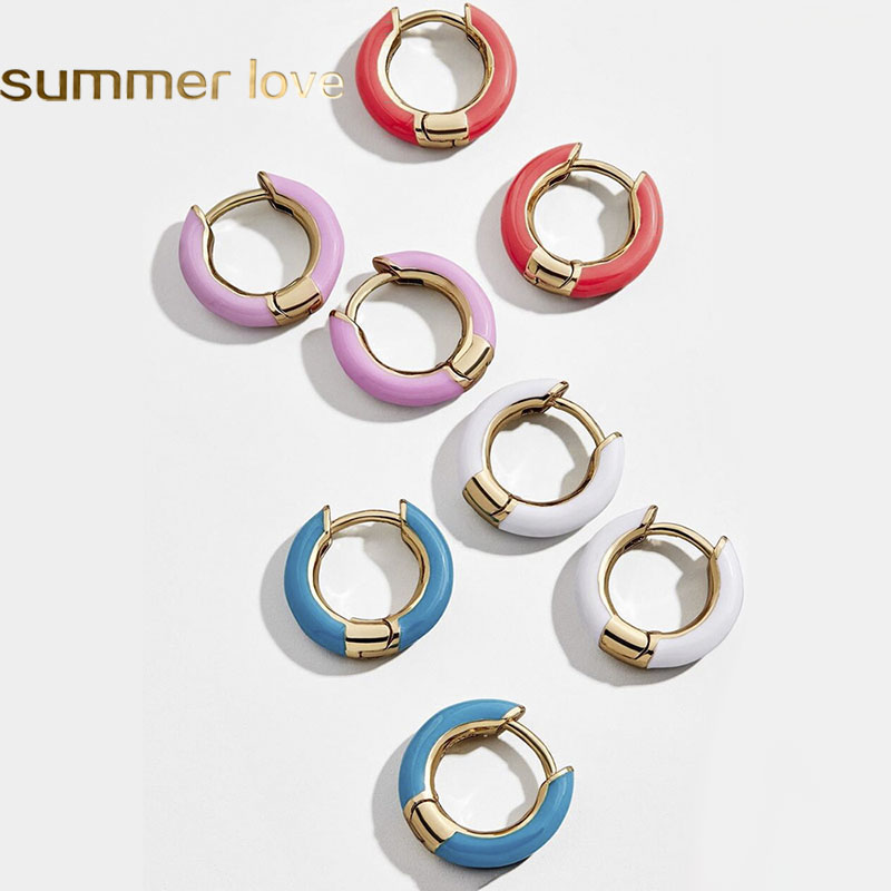 New Fashion Simple Round Enameled Ear Cuffs Earrings For Women Summer Copper Mini Multicolor Drop Oil Circle Hoop Earring Jewelry
New Fashion Simple Round Enameled Ear Cuffs Earrings For Women Summer Copper Mini Multicolor Drop Oil Circle Hoop Earring Jewelry
