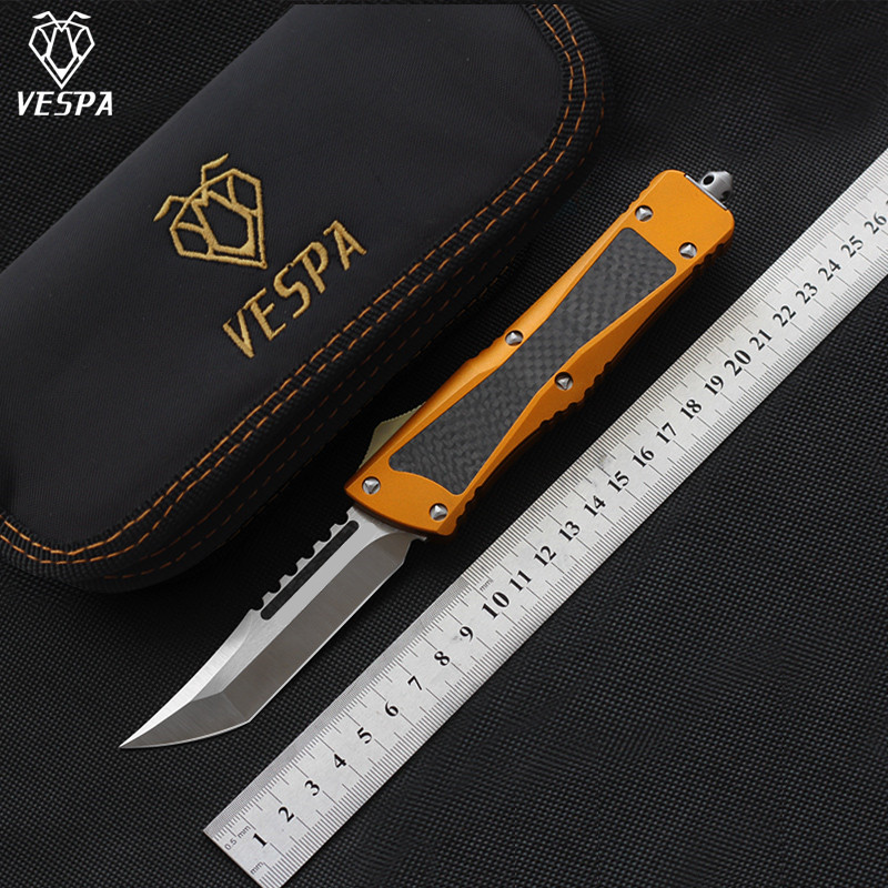 High quality VESPA Knife Blade:S35VN(T/E Satin),Handle:Aluminum+TC4+CF,Outdoor camping survival knives EDC tools
High quality VESPA Knife Blade:S35VN(T/E Satin),Handle:Aluminum+TC4+CF,Outdoor camping survival knives EDC tools