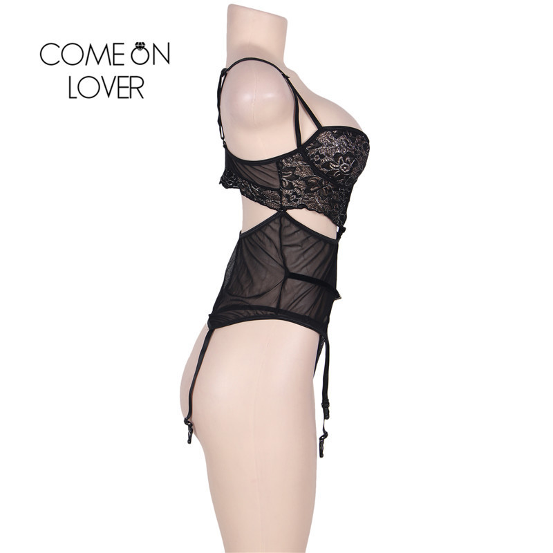 Comeonlover Sexy Dessous With Garter Big Size 5XL Holder Beibidol Sexy Underwear Erotic Lingerie Sex Clothes For Women RI80426 LY191222