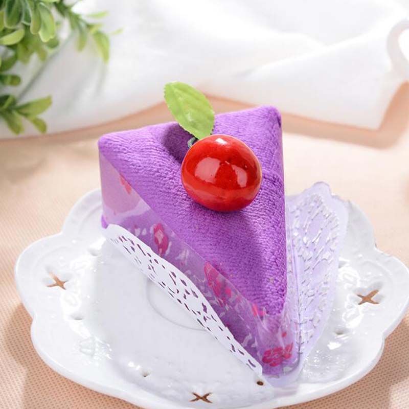 Lovely cake shape towel creative towels Christmas birthday gifts baby shower valentine's day wedding gift for guest party favors
